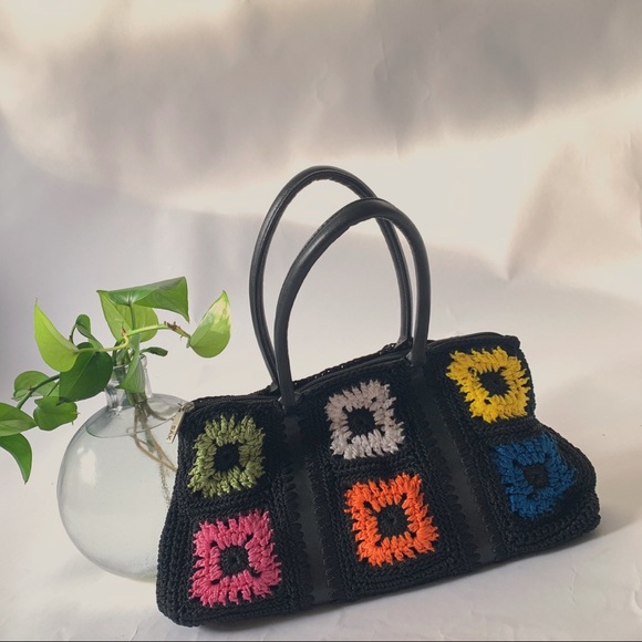 Vintage The Sak Crochet Handbag - Picture 1 of 4